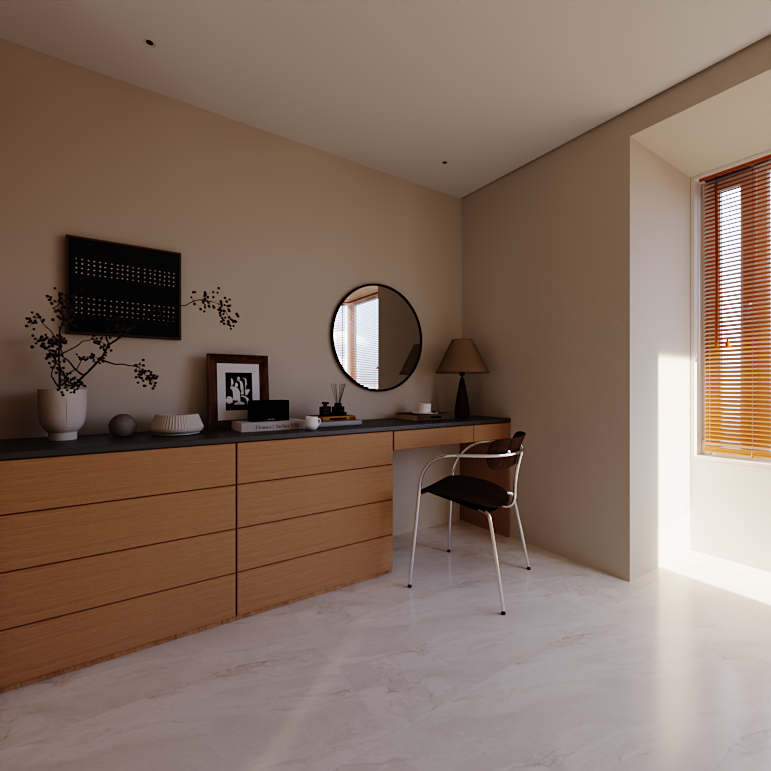Counter — desk and shutter